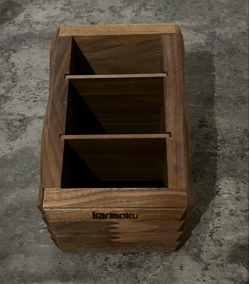 カリモク✩非売品!入手困難　リモコンスタンド　小物ケース　木目　ウォールナット