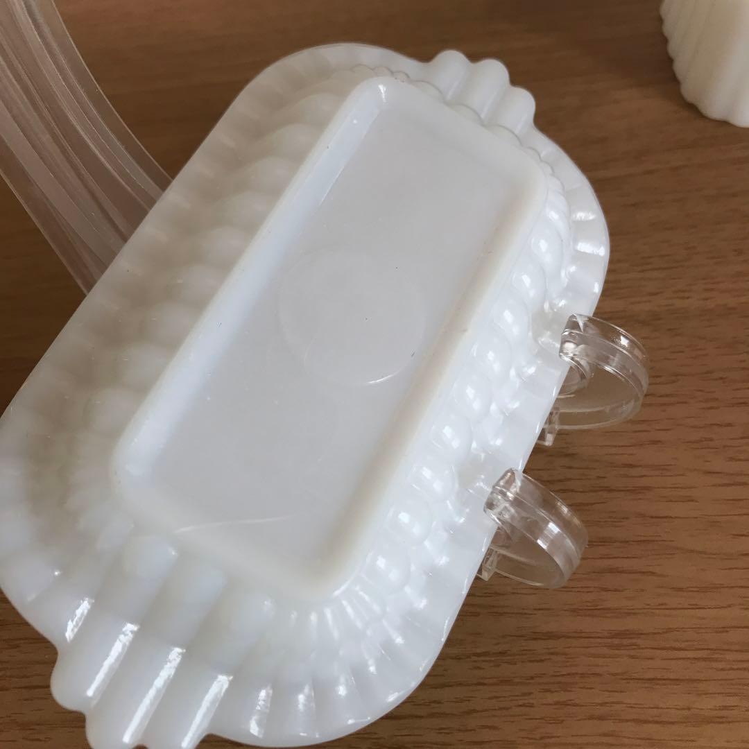 レア　1950'S ヘーゼルアトラス　ミルクガラス　バターケース　バタープレート