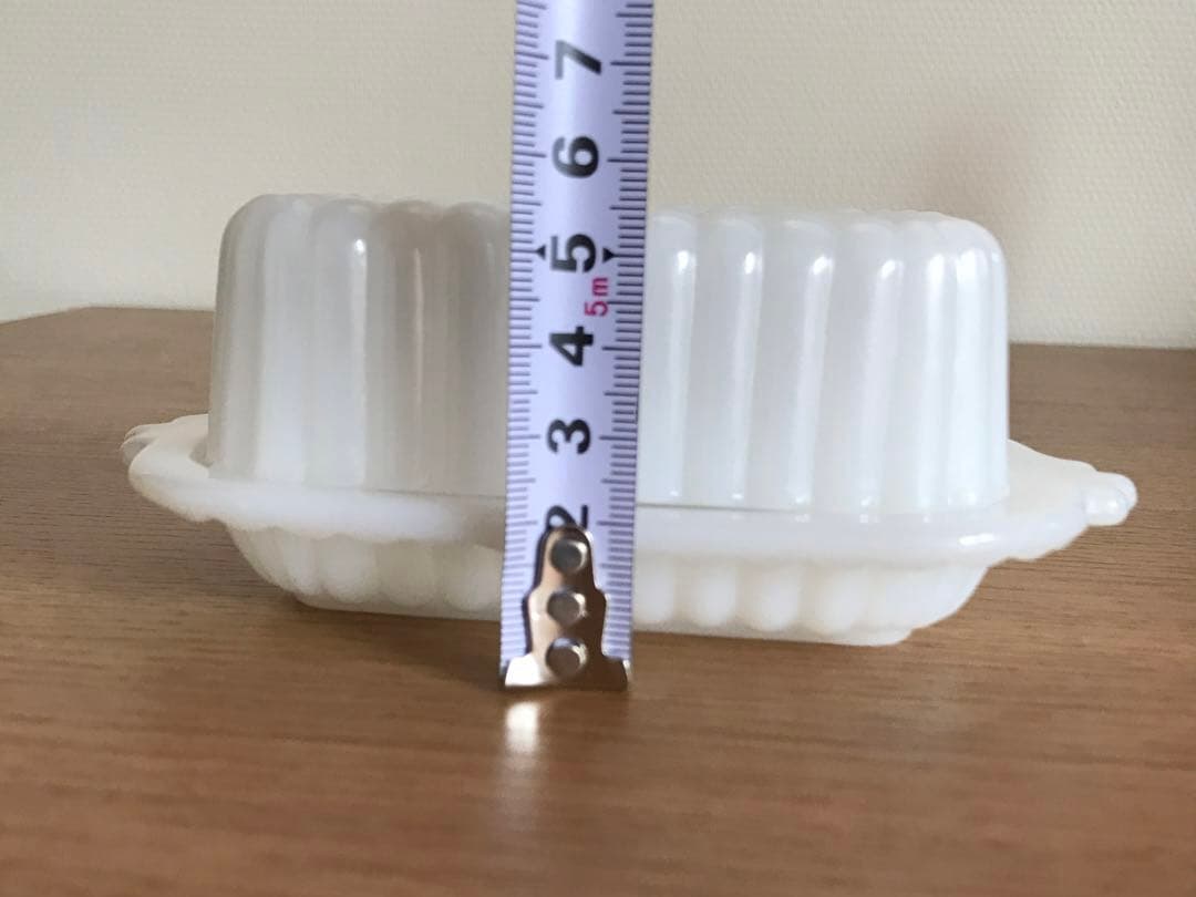 レア　1950'S ヘーゼルアトラス　ミルクガラス　バターケース　バタープレート