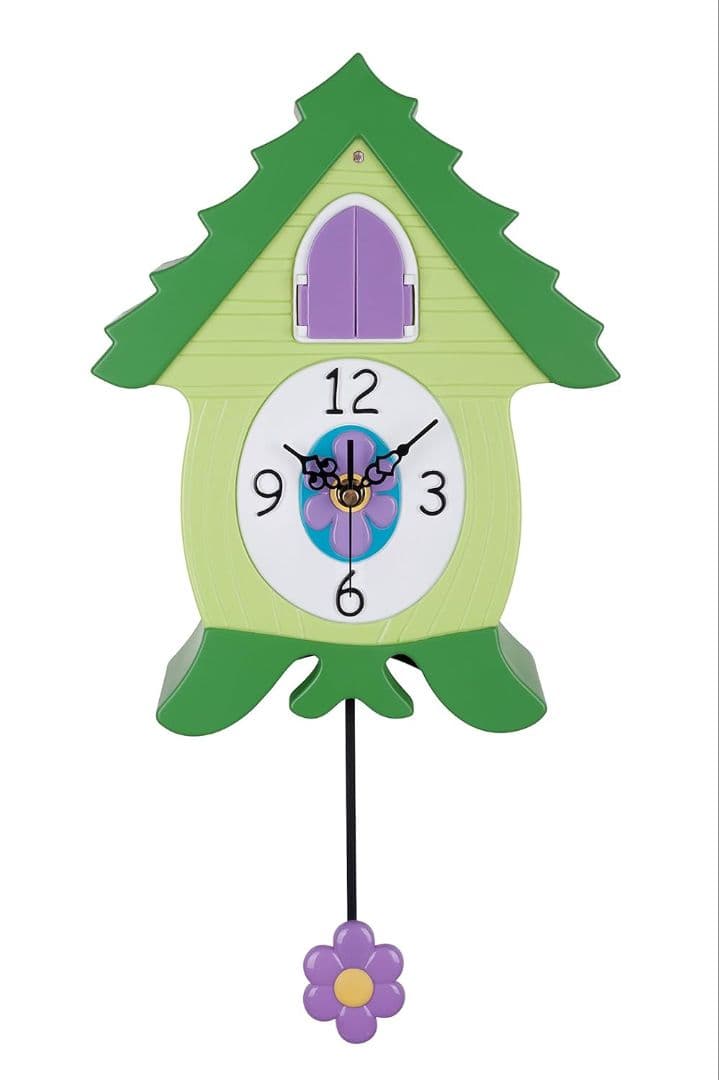 【動作確認済み】掛時計 鳩時計 牛の鳴き声 花の振り子