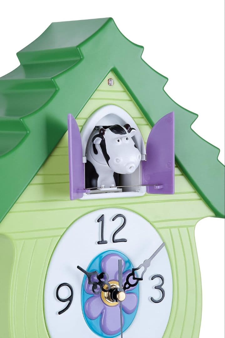 【動作確認済み】掛時計 鳩時計 牛の鳴き声 花の振り子