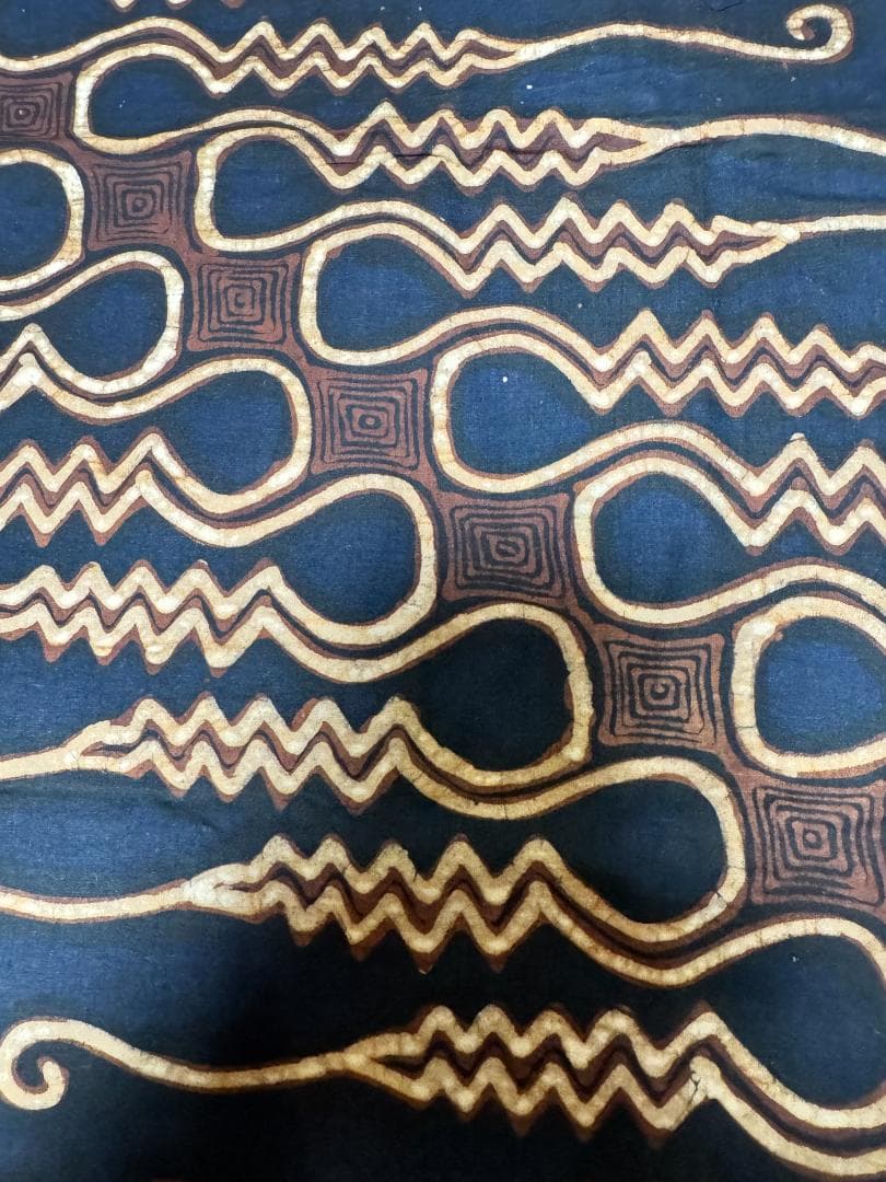 バリ島ヴィンテージバティック、手染め ベッドカバー 幅100cm、長さ119cm