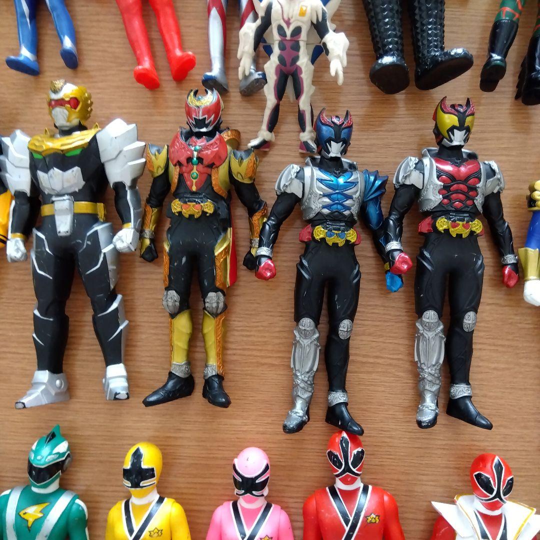 戦隊ヒーロー フィギュアセット　ソフビ