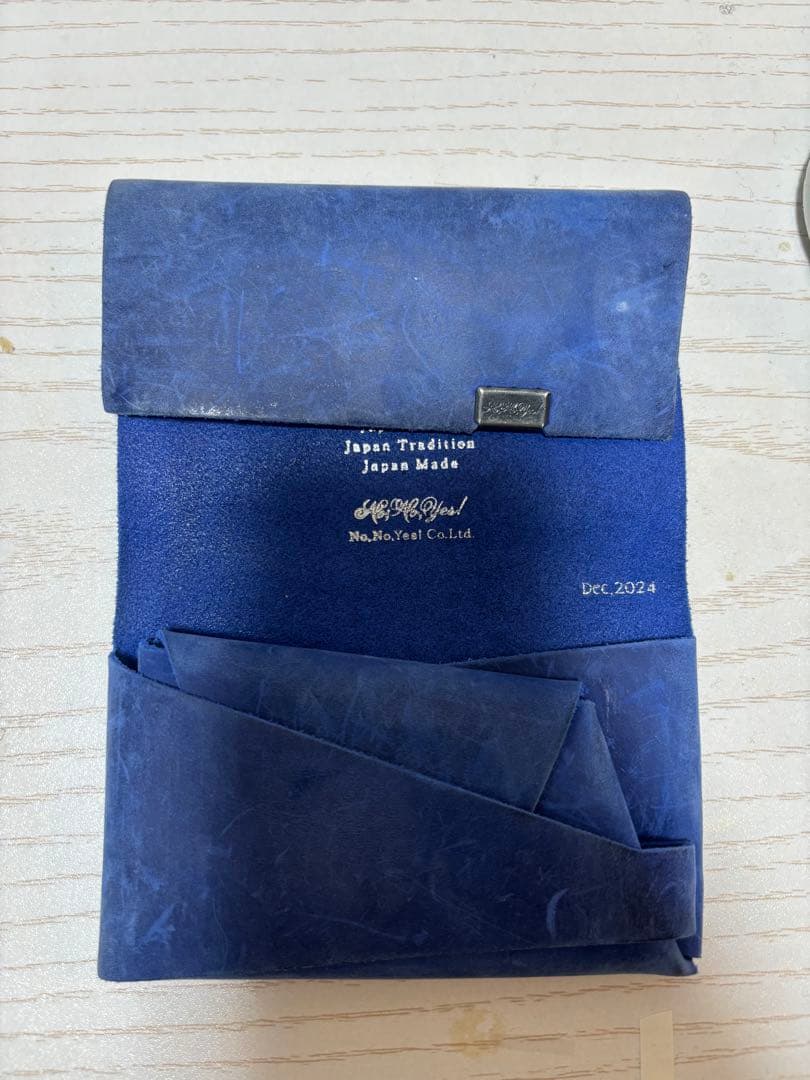 所作　ショートウォレット　ブルー