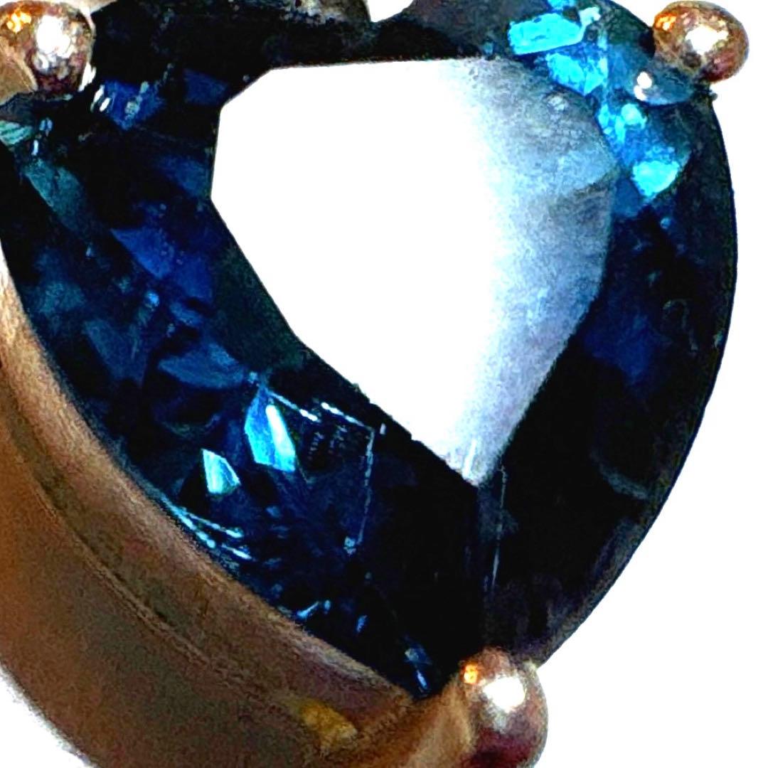 宝石質　ロンドンブルートパーズ　ハートペンダント