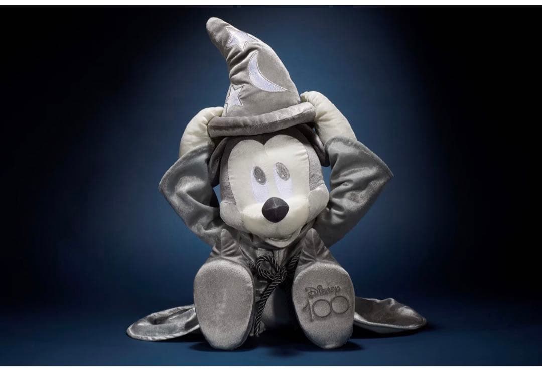 【新品】ディズニー100 プラチナ プレミアムぬいぐるみ 魔法使いの弟子ミッキー