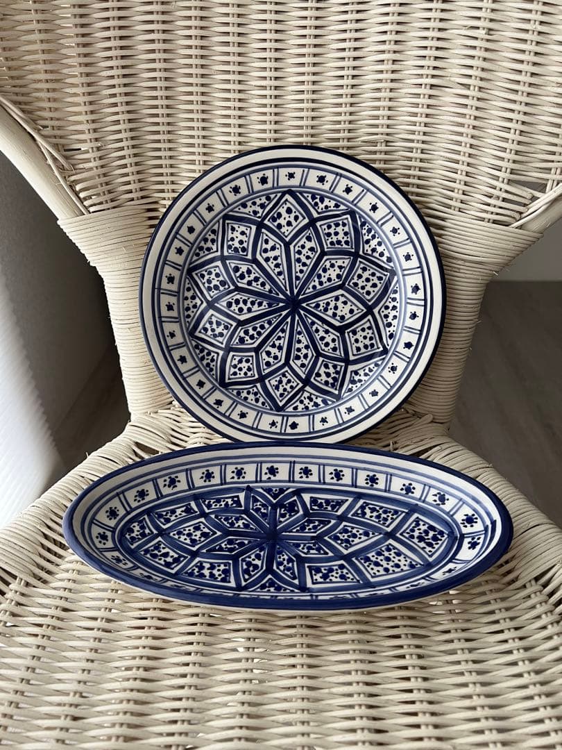 チュニジア 食器 陶器 お皿 2枚セット