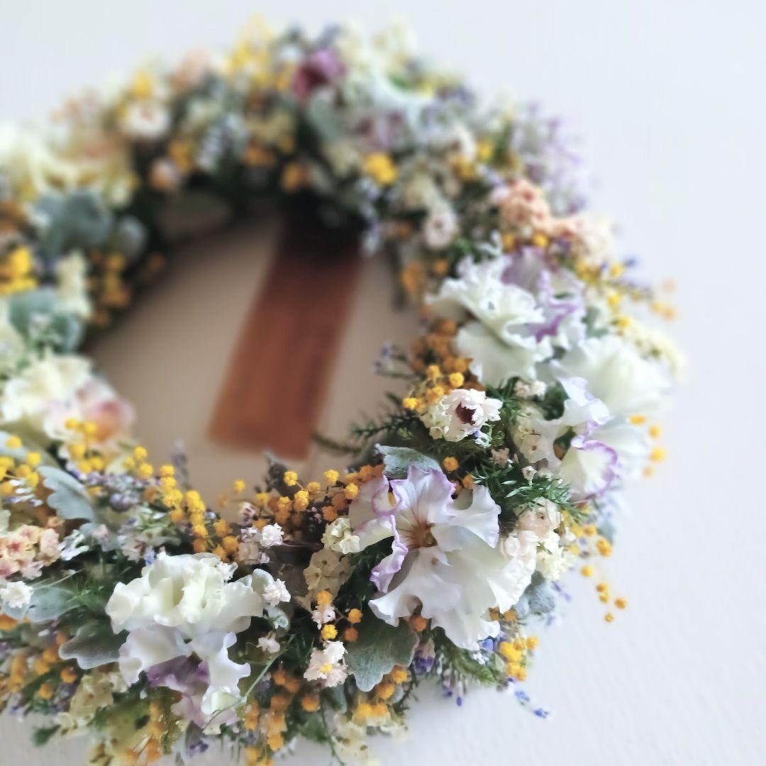 新品 未使用 ドライフラワー スプリングリース ミモザ インテリア 雑貨