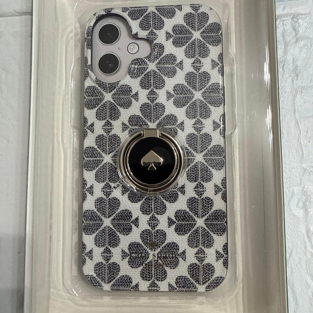 新品kate spade ⭐️iPhone 16リング付きケース　スペードフラワー