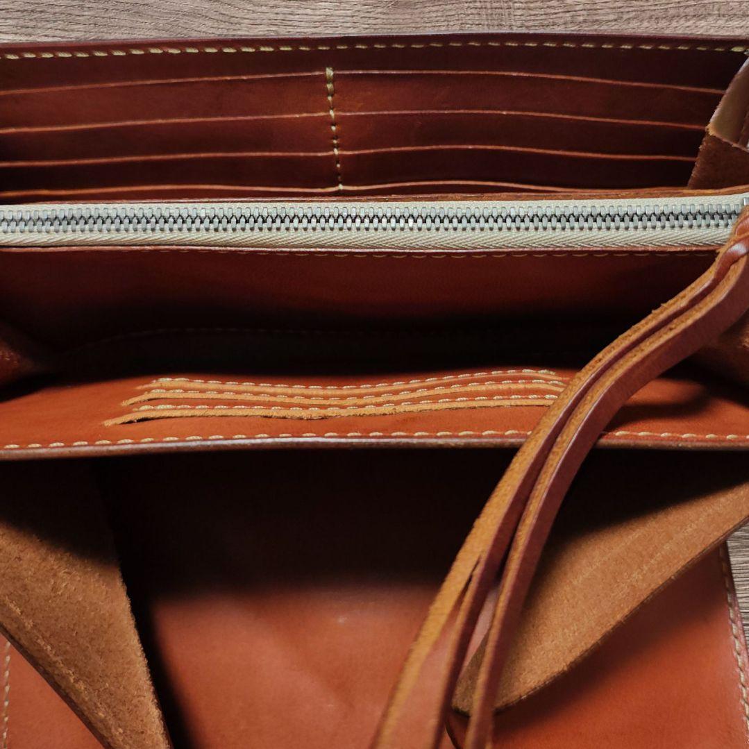 ANNAK(アナック) 栃木レザー ギャルソンロングウォレット　グリーン本革