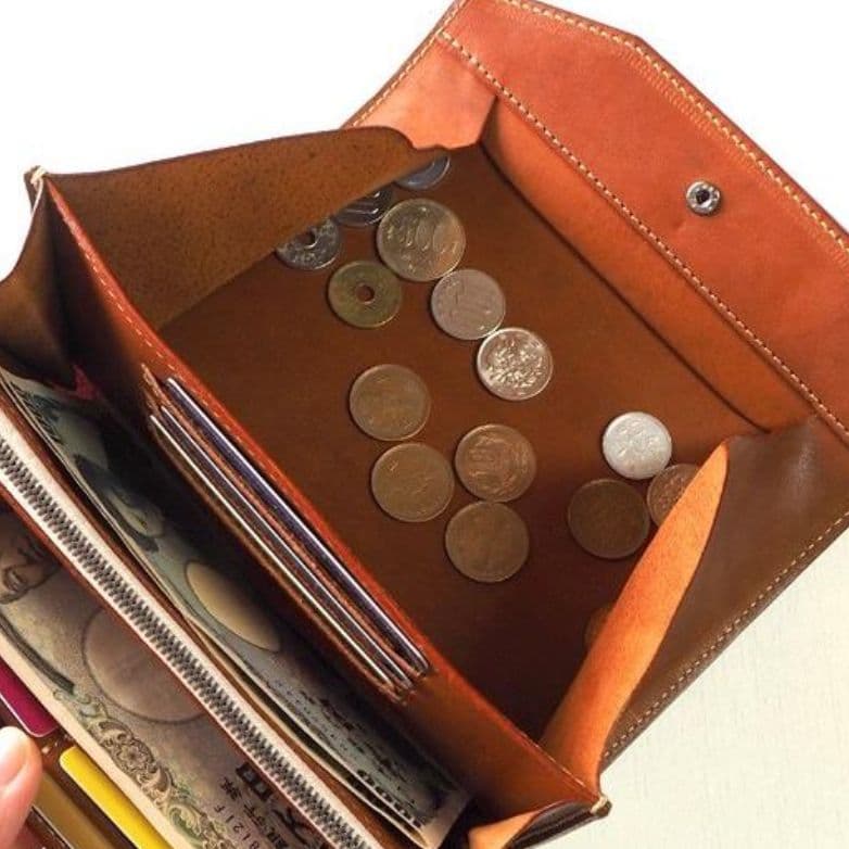 ANNAK(アナック) 栃木レザー ギャルソンロングウォレット　グリーン本革