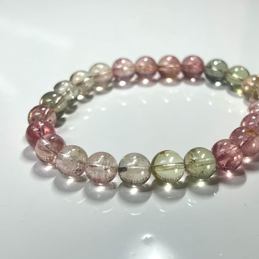 高品質　マルチカラートルマリンブレスレット　透明感良き　4
