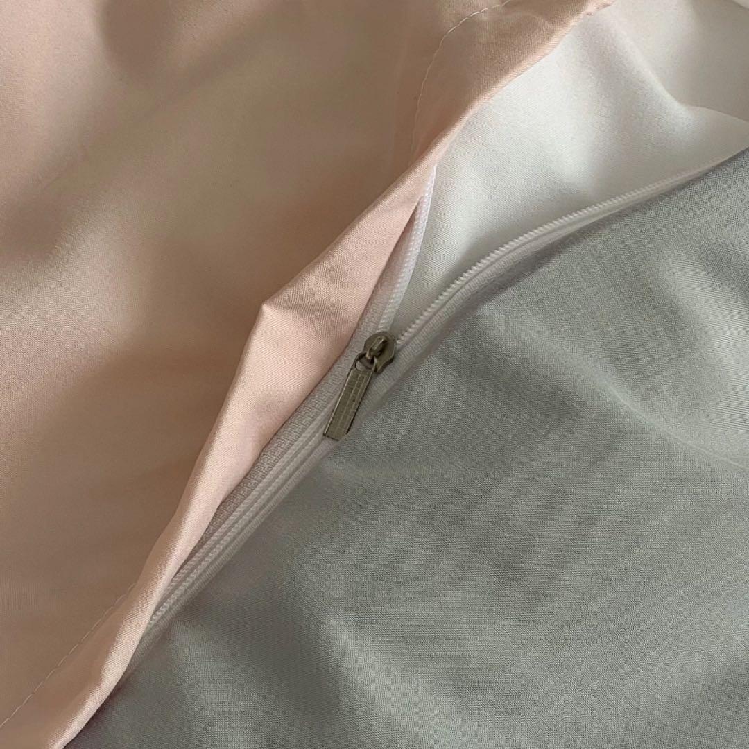 ART OF BLACK grey×pink リバーシブル　布団カバーセット