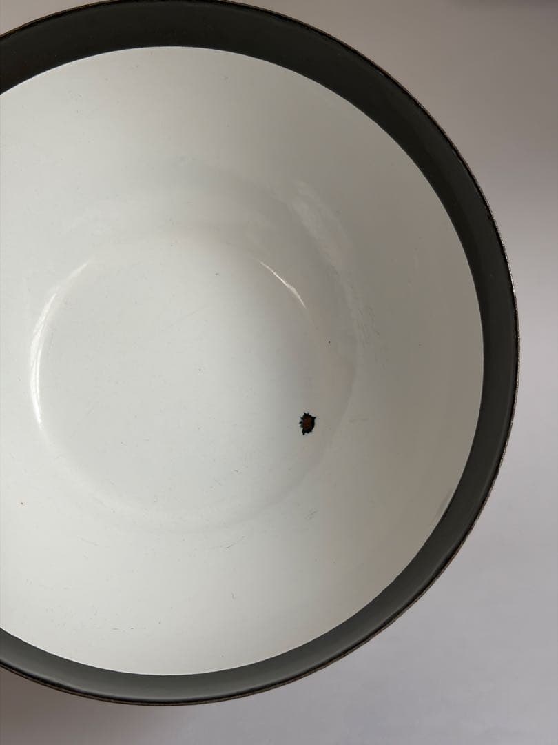 ARABIA FINEL ホーローボウル グリーン×ホワイト 北欧ヴィンテージ