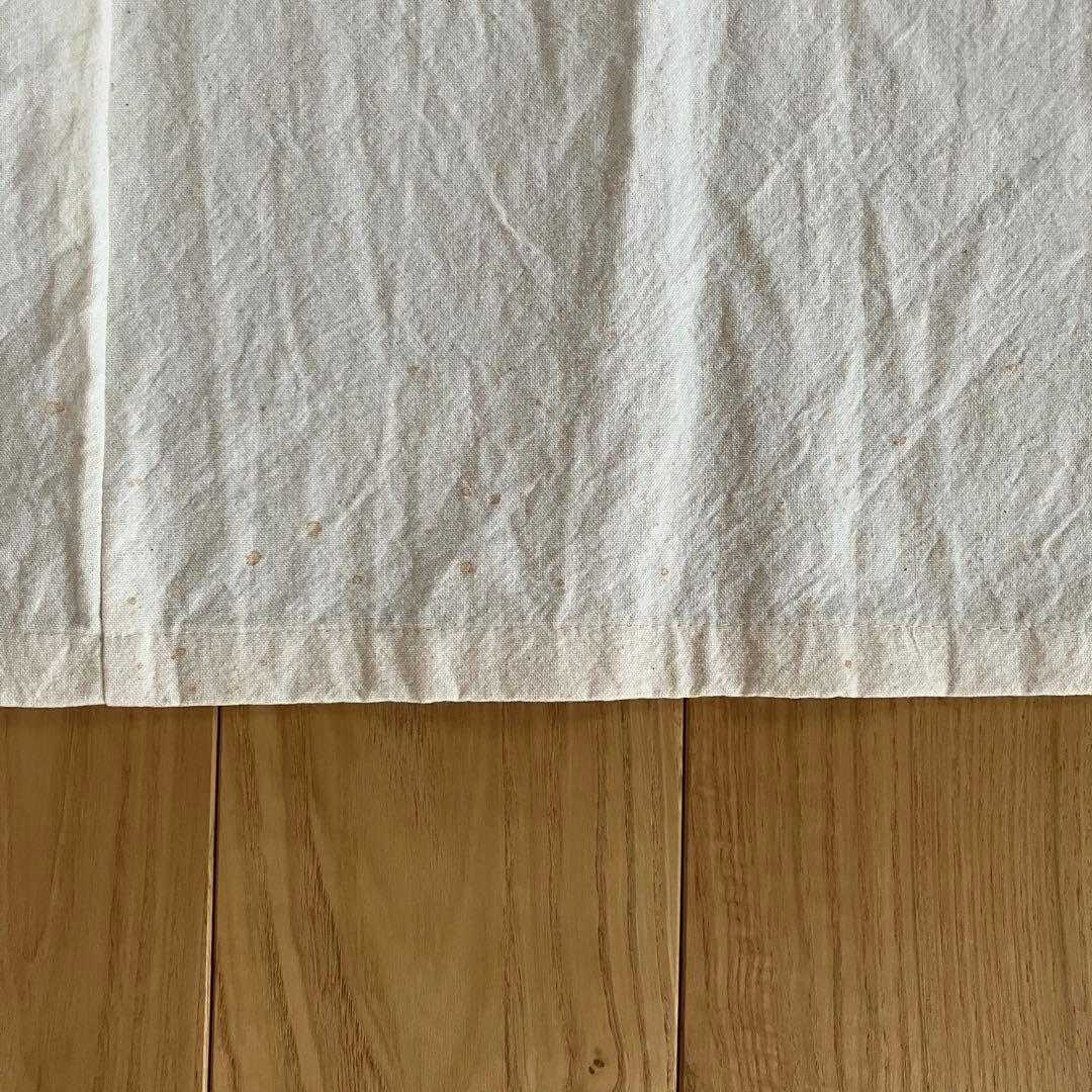 【無印良品】綿洗いざらし平織ノンプリーツカーテン／生成　大きめサイズ