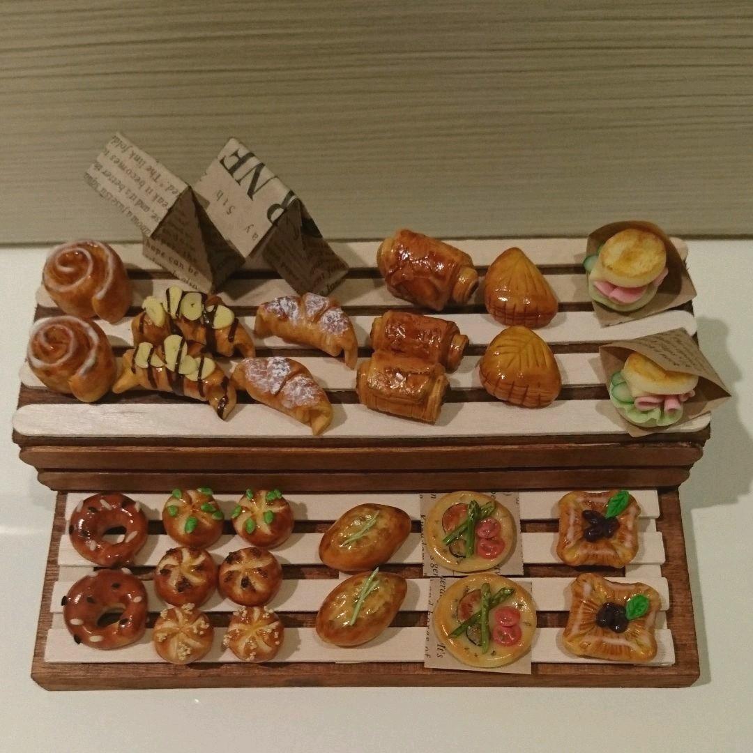 ミニチュアパン ディスプレイ棚セット