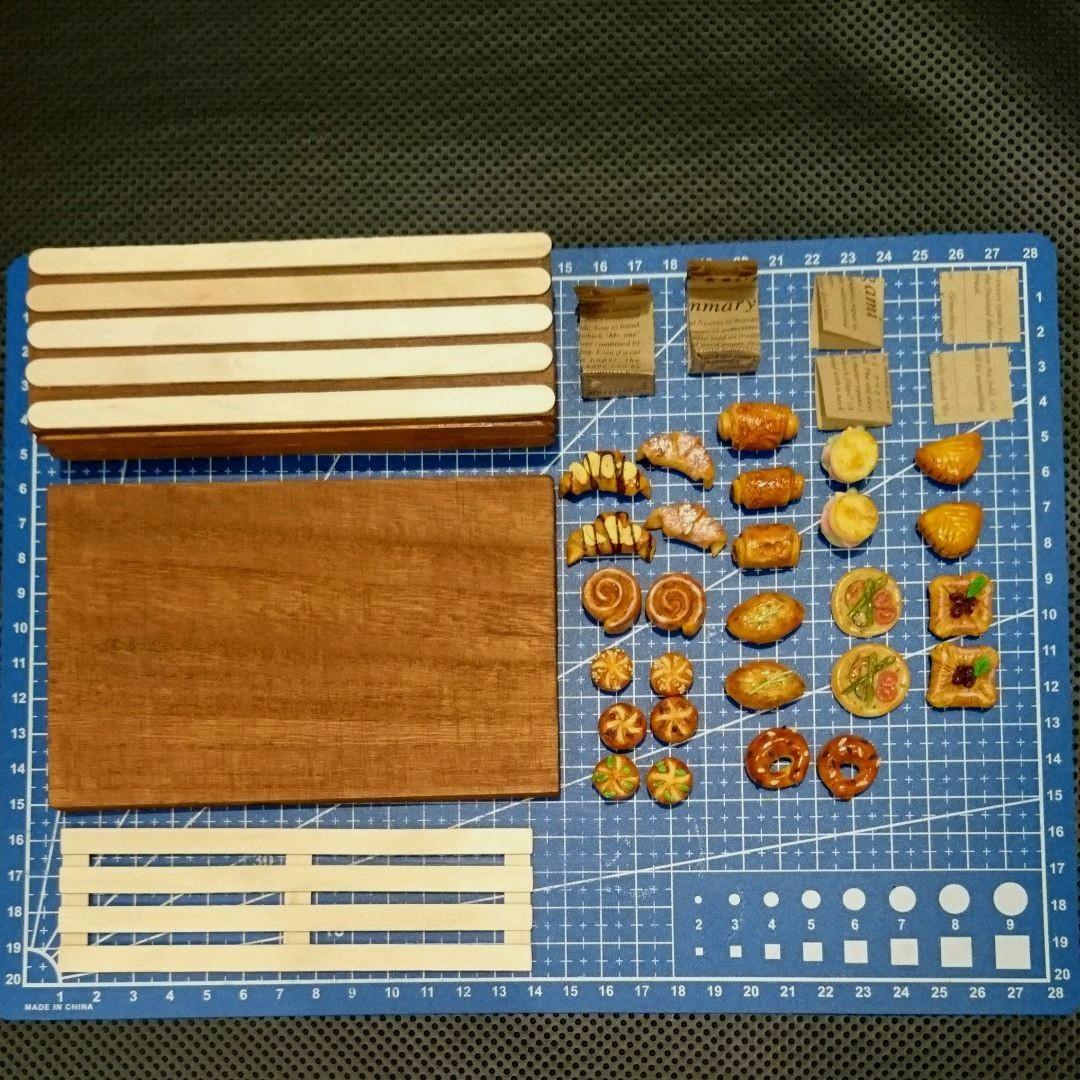 ミニチュアパン ディスプレイ棚セット