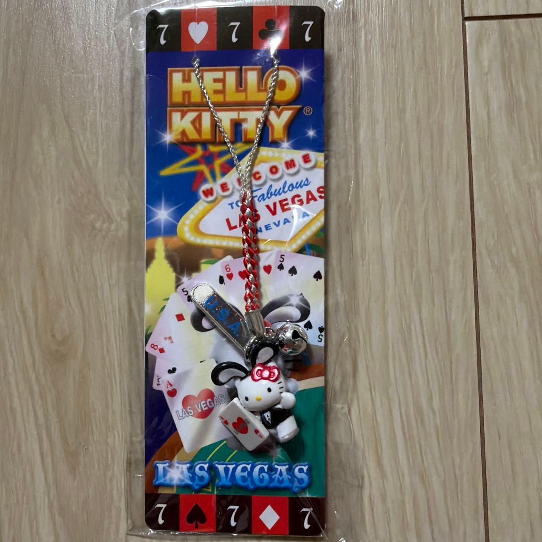 【新品未開封】ハローキティ　アメリカ　ラスベガス限定　根付　ストラップ