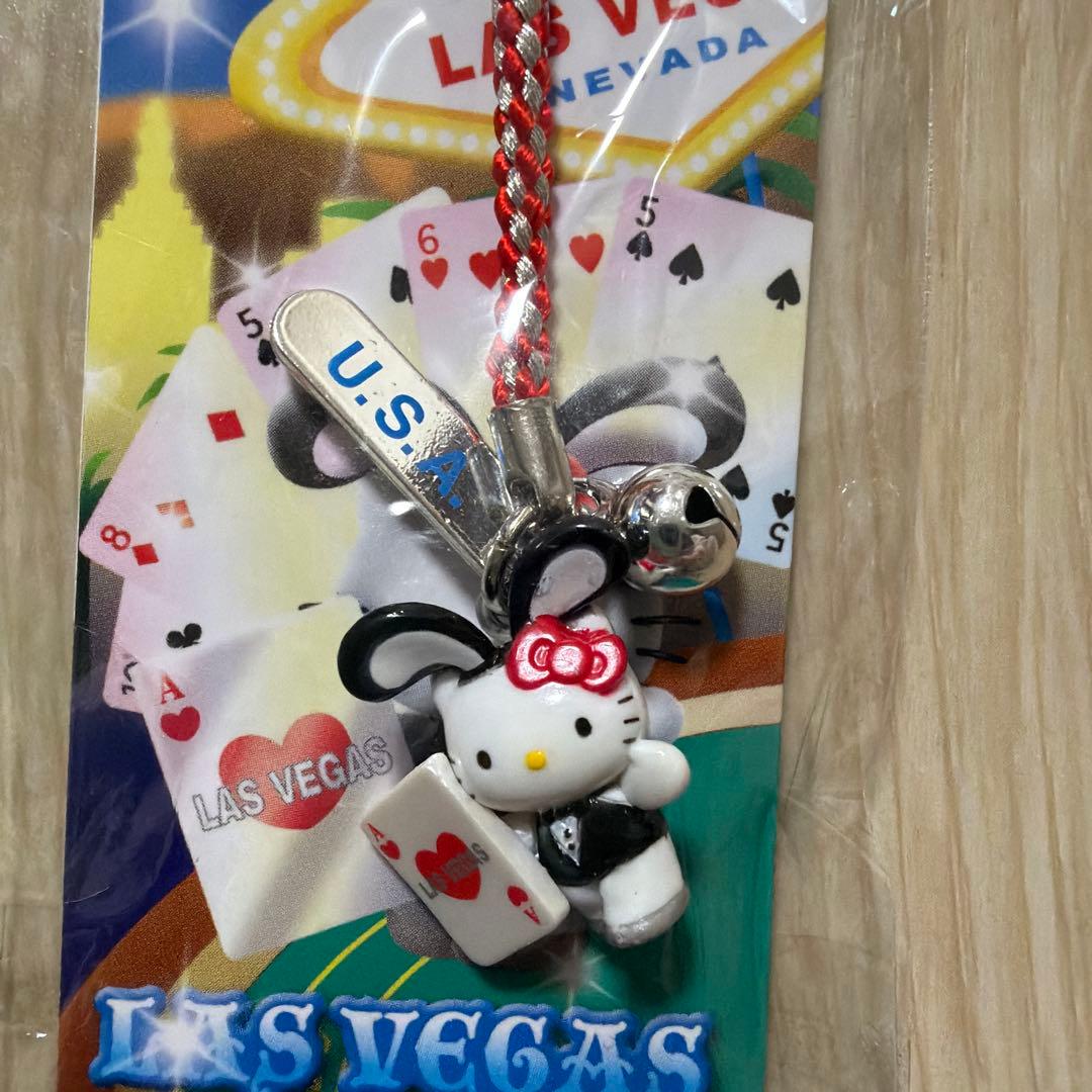 【新品未開封】ハローキティ　アメリカ　ラスベガス限定　根付　ストラップ