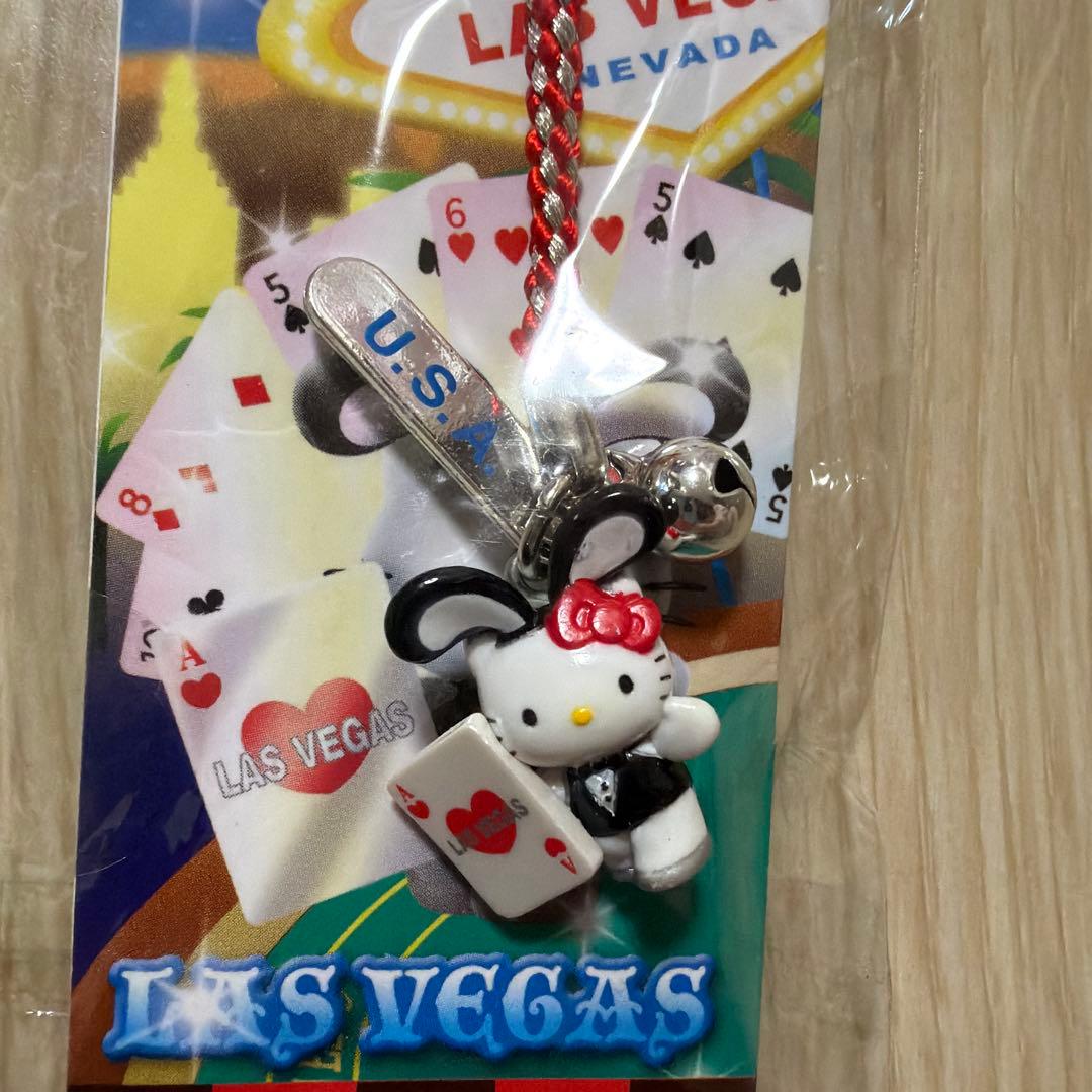 【新品未開封】ハローキティ　アメリカ　ラスベガス限定　根付　ストラップ