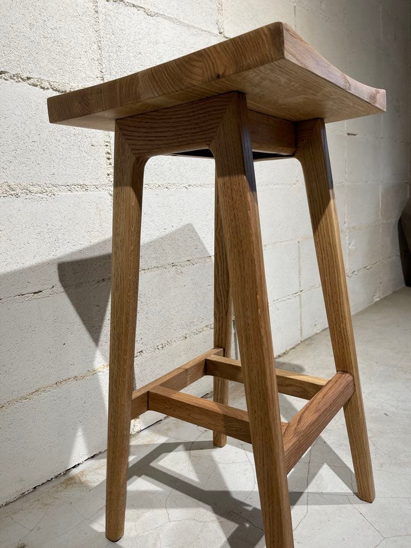 リフレッシュタイプチェア ハイタイプ　オーク無垢材　ウチダ