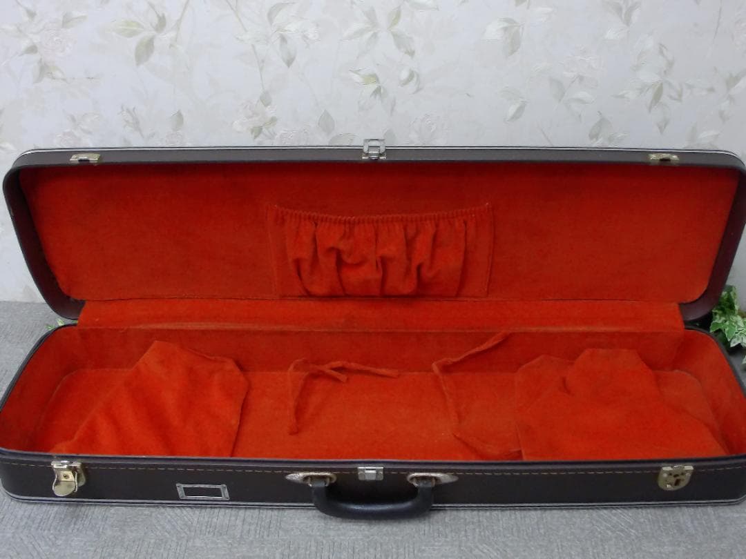 14FF3456 蛇柄 へび柄　三味線　ハードケース付