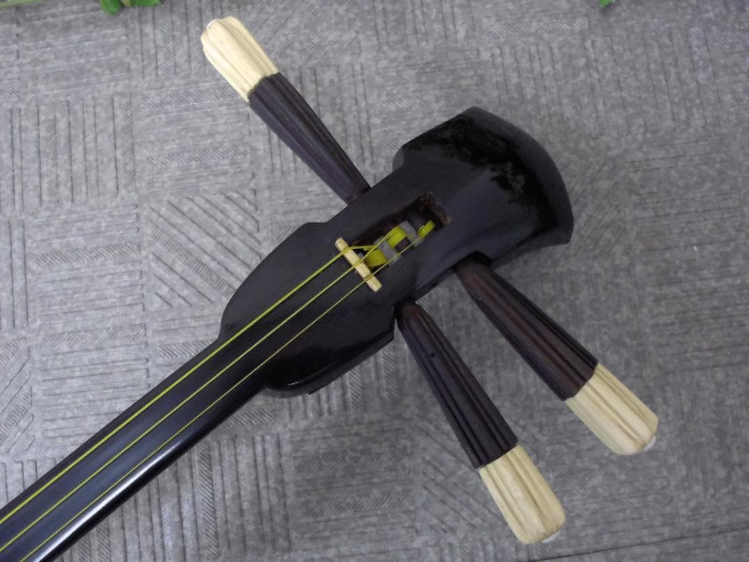 14FF3456 蛇柄 へび柄　三味線　ハードケース付