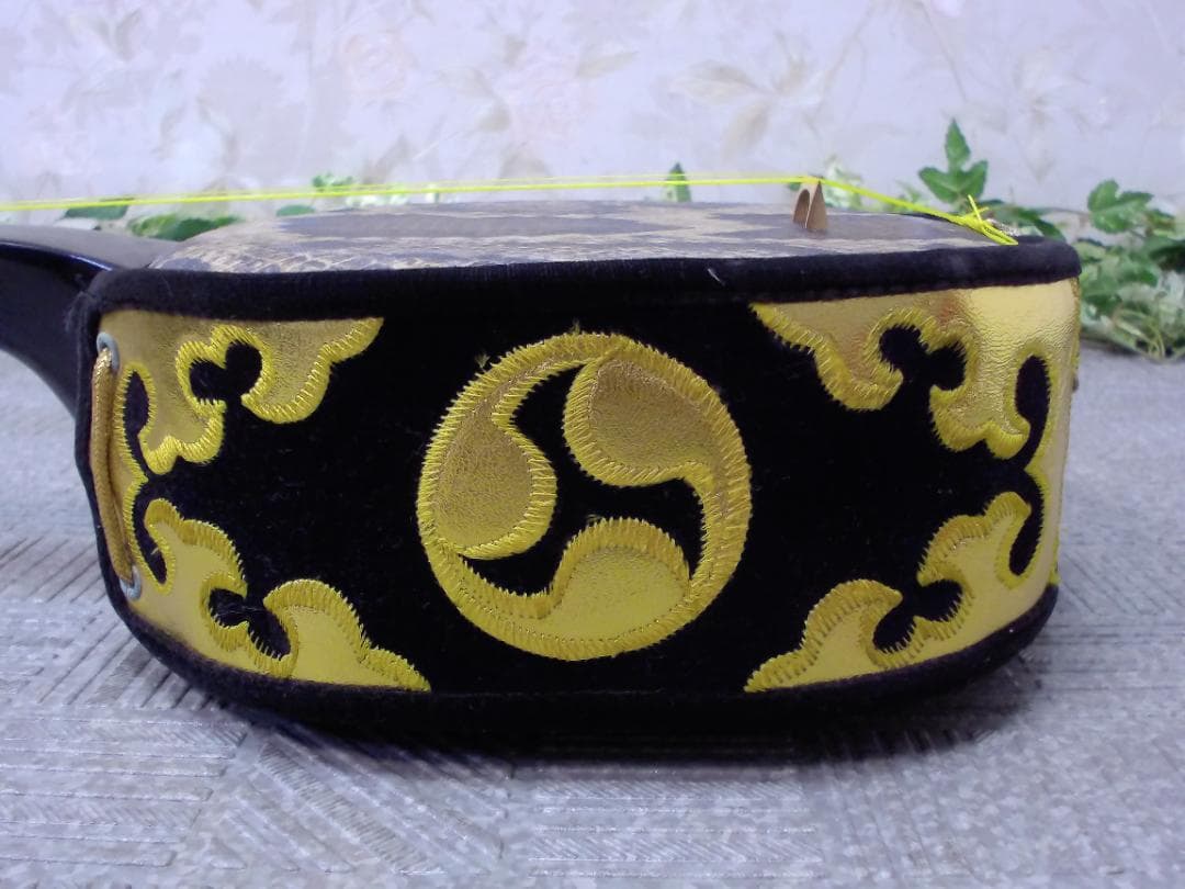 14FF3456 蛇柄 へび柄　三味線　ハードケース付