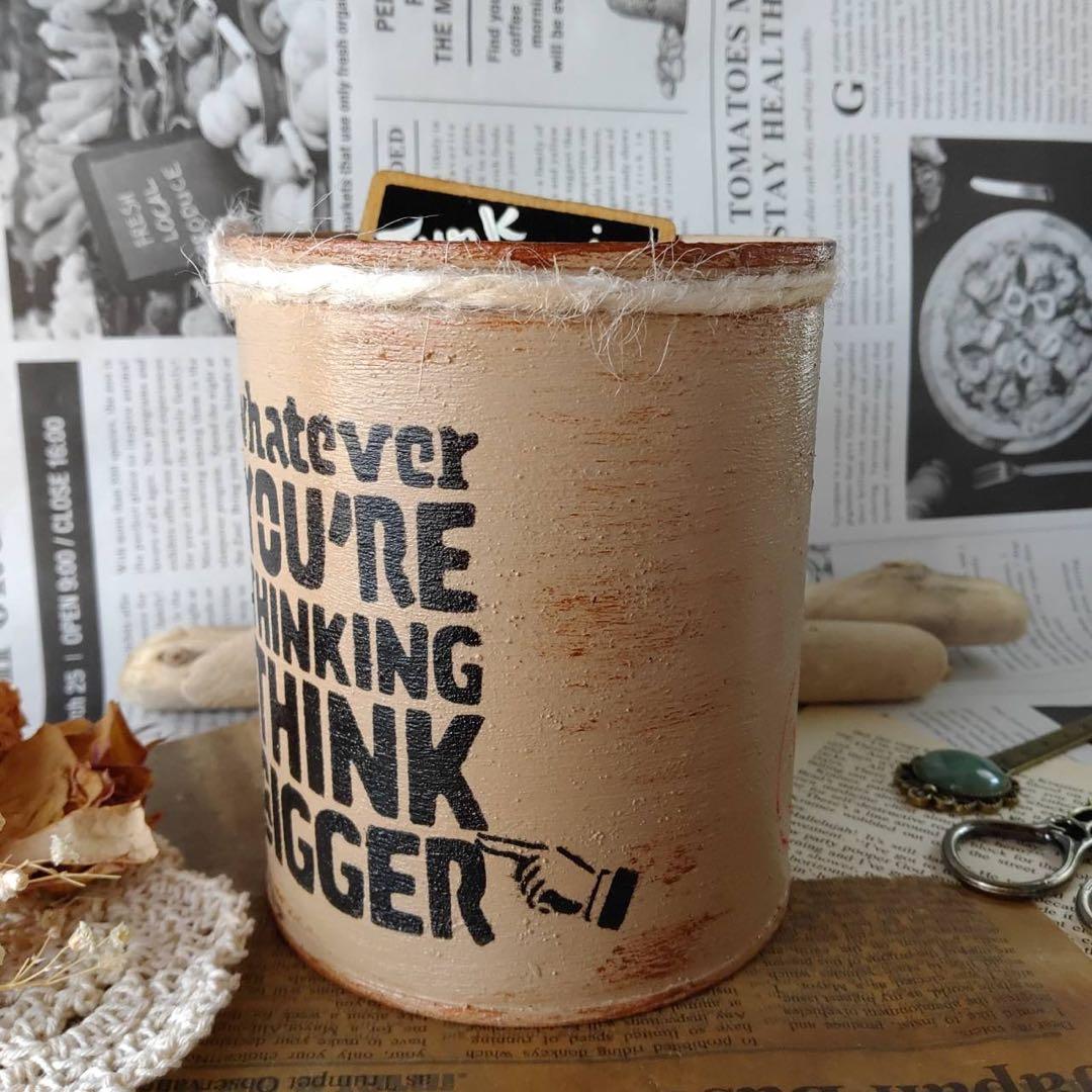 リメ缶　リメイク缶　リメ鉢 ☘️装飾缶　ピック付き