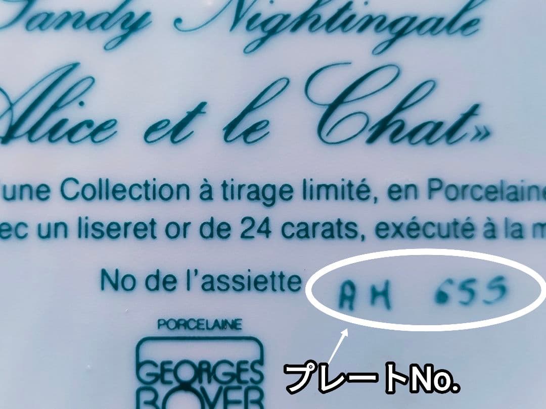 リモージュ 不思議の国のアリス チェシャ猫 プレート 飾り皿 陶器 絵皿