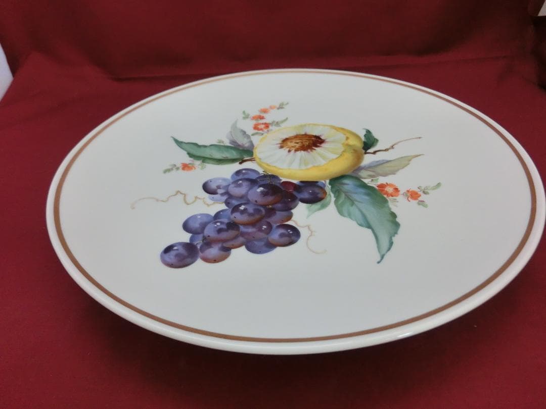 【マイセン】果実文飾り皿フック付き