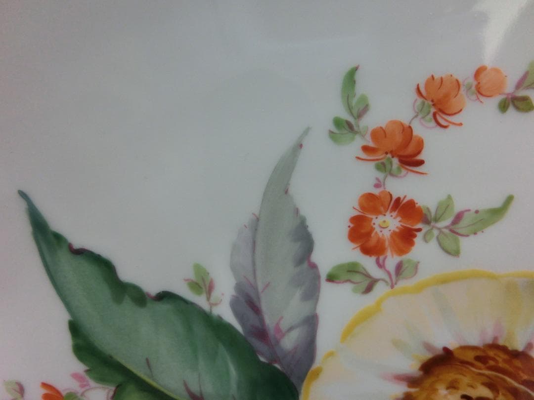 【マイセン】果実文飾り皿フック付き