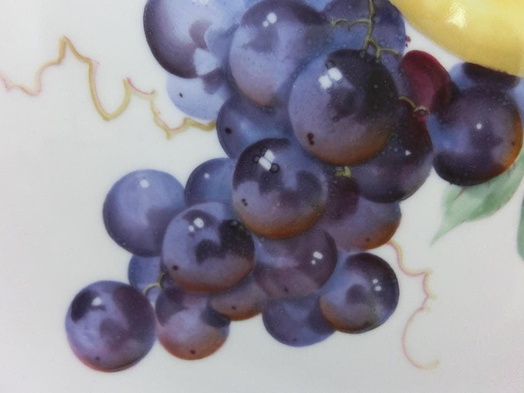 【マイセン】果実文飾り皿フック付き