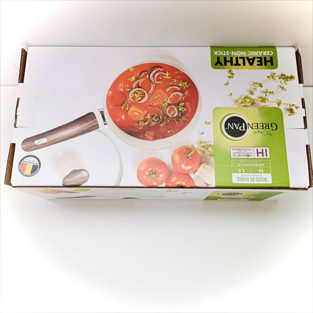 【新品・未使用】GREENPAN セラミック片手鍋 IH対応