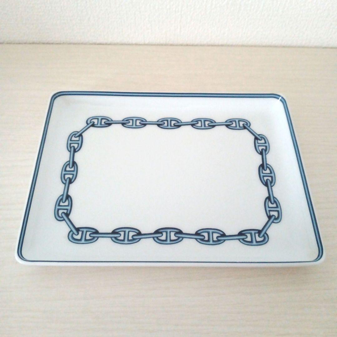 エルメス シェーヌダンクル チェーン 角皿 スクエアプレート