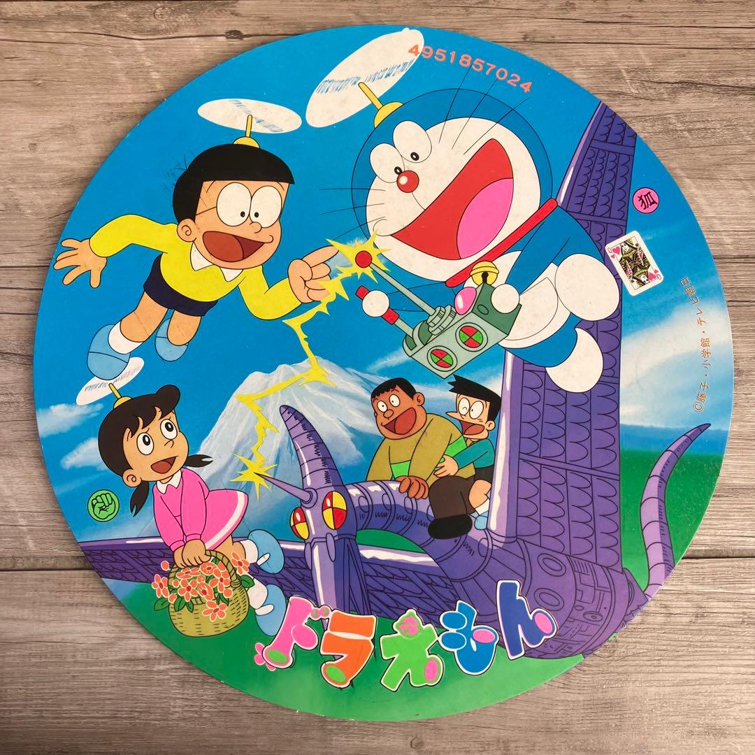 E-壁【昭和レトロ】円形めんこ 4枚セット ウルトラマン80 / ドラえもん 他