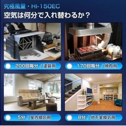 Hon&Guan ダクトファン 150㎜ダクト用換気扇HI-150EC 中間取付