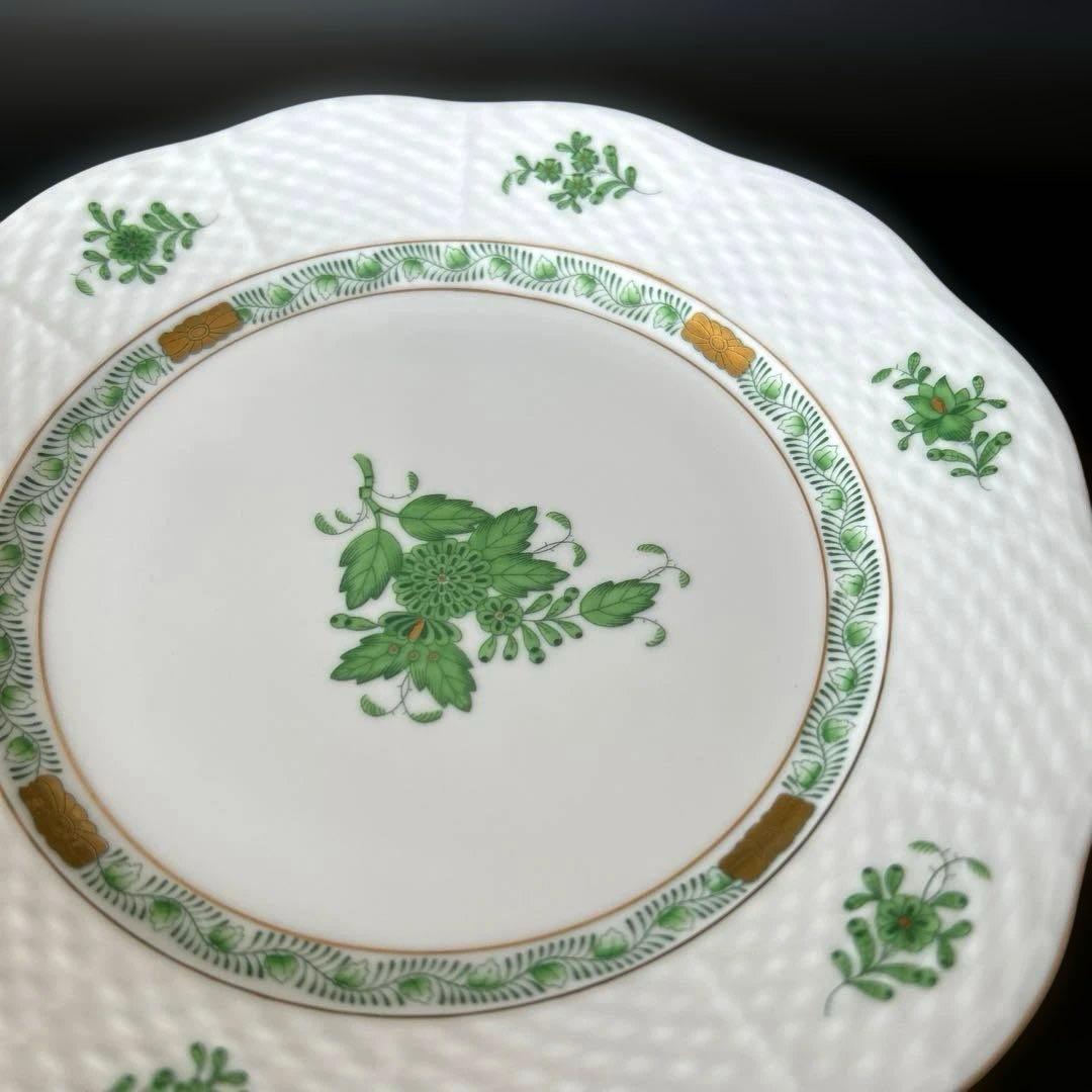 ヘレンド　アポニーグリーン　20.5cmプレート　2枚