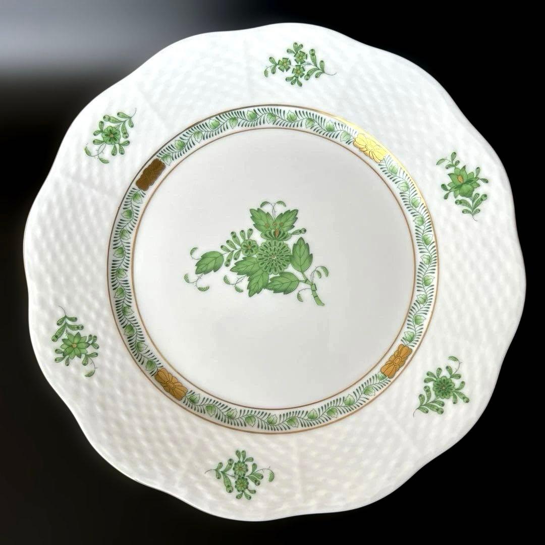 ヘレンド　アポニーグリーン　20.5cmプレート　2枚