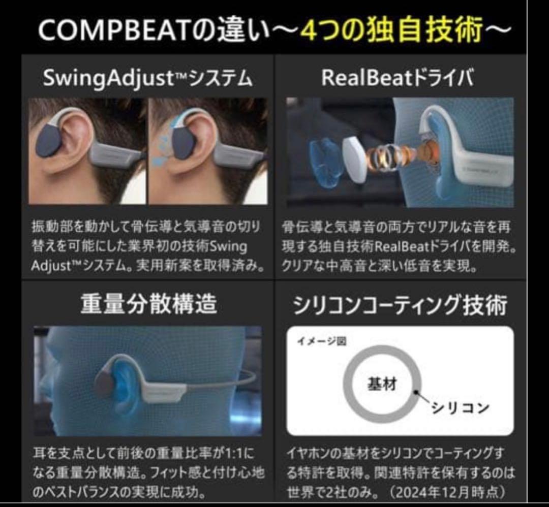 COMPBEAT BF-821G 骨伝導イヤホン　ミニサイズ版