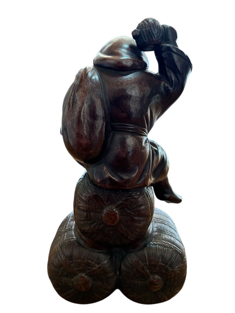 縁起物 古備前 陶器 大黒天 置物 30cm