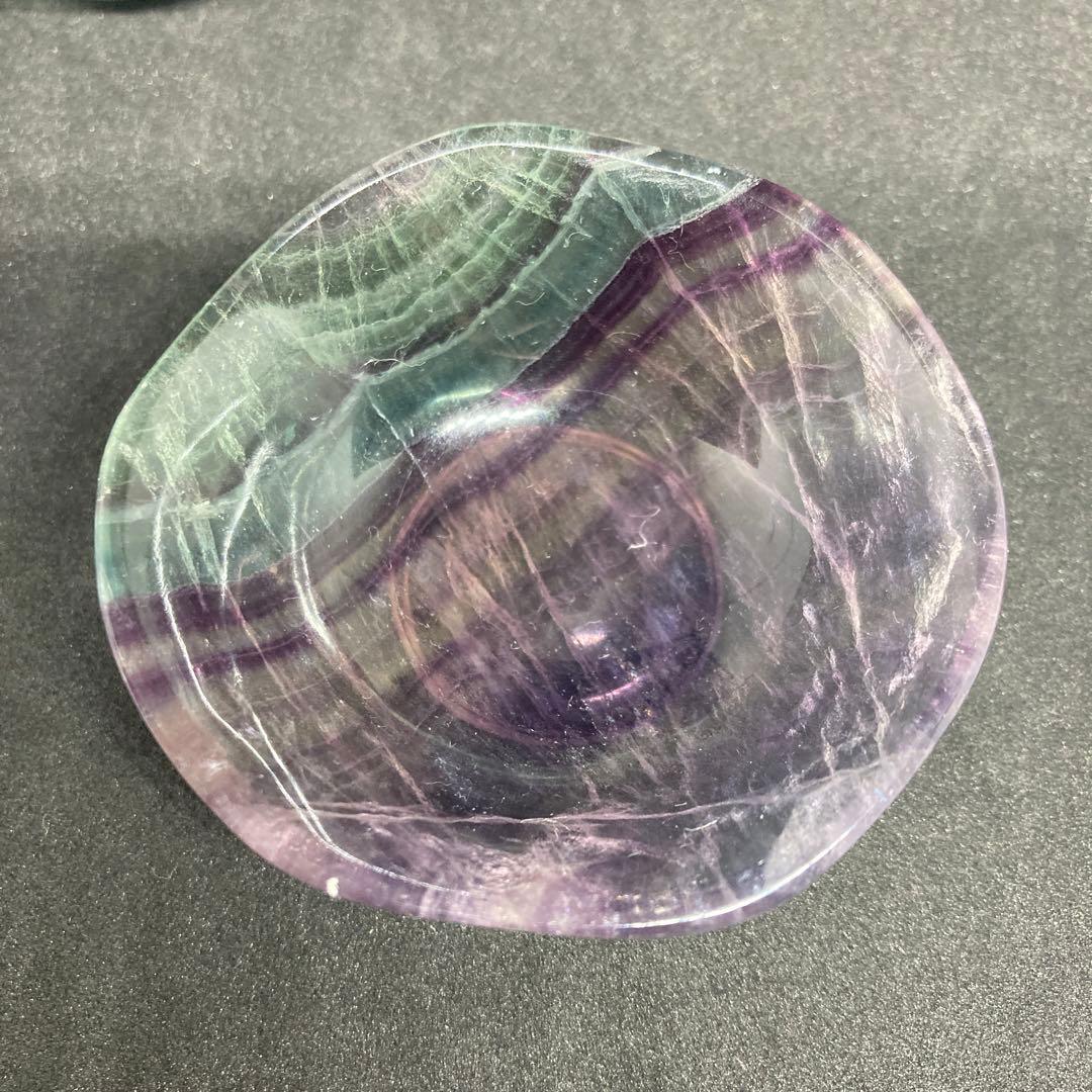 中古　インテリア　置物　フローライト　蛍席　ミニ皿　パワーストーン　天然石