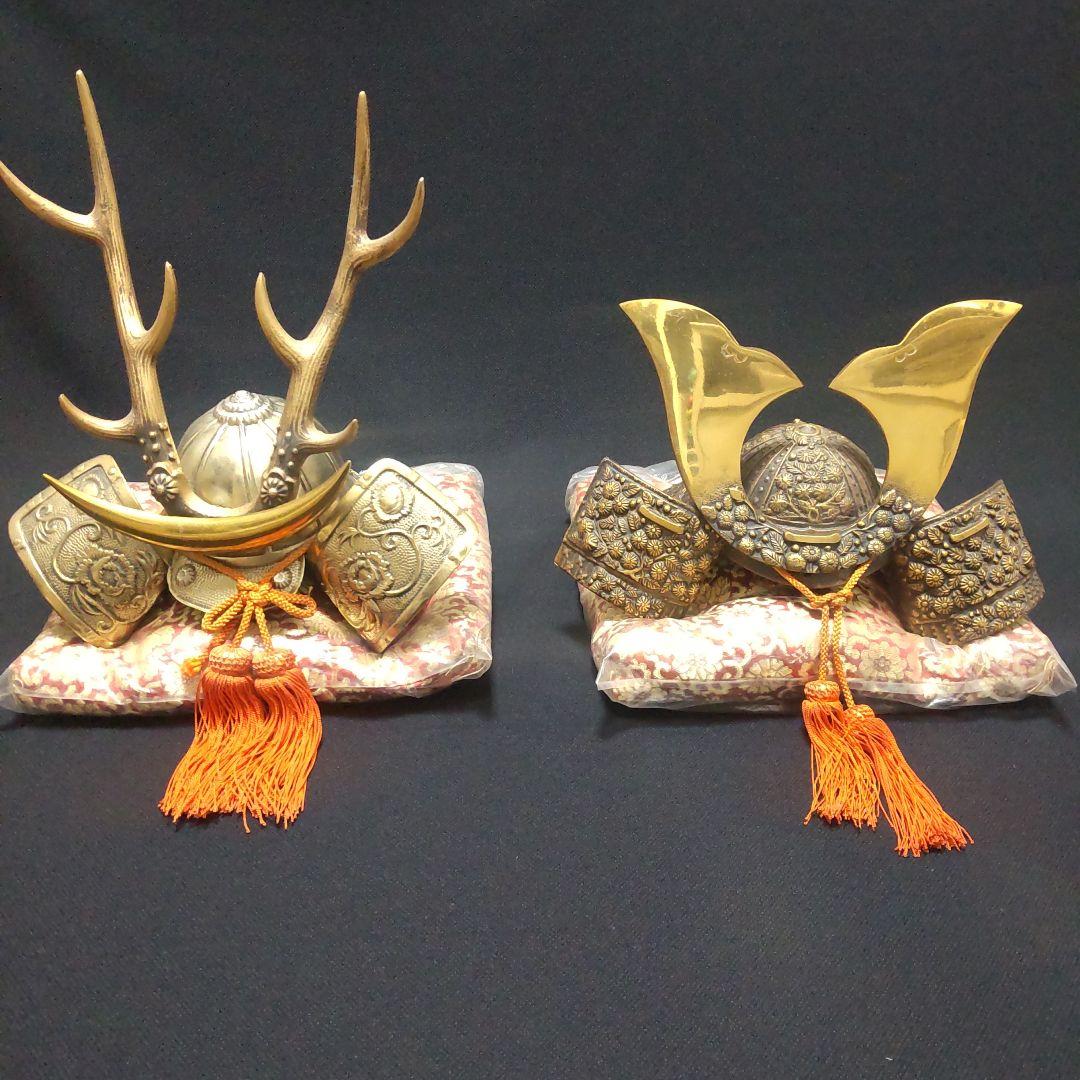 五月人形 兜 豪華鎧兜 一対 こどもの日 飾り兜 美品