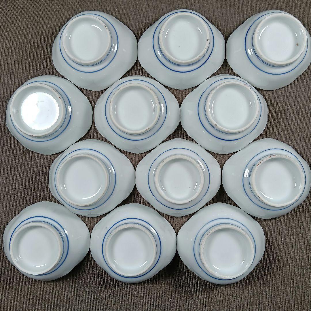 70　豆皿 12枚セット 印判皿 染付皿 伊万里焼 アンティーク 時代物 器