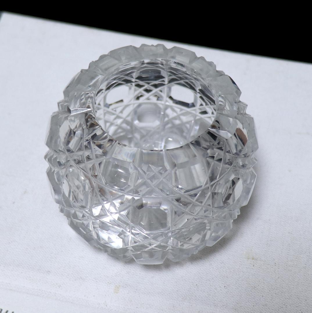 オールド・バカラ 激レアサイズ 丸型 ミニチュール 切子花瓶 壺 置物 オブジェ