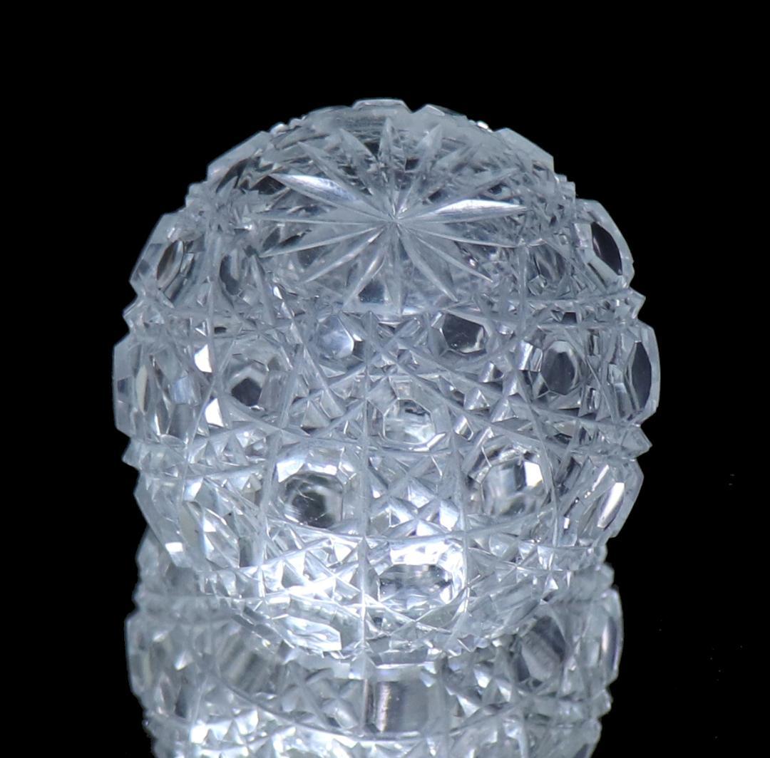 オールド・バカラ 激レアサイズ 丸型 ミニチュール 切子花瓶 壺 置物 オブジェ