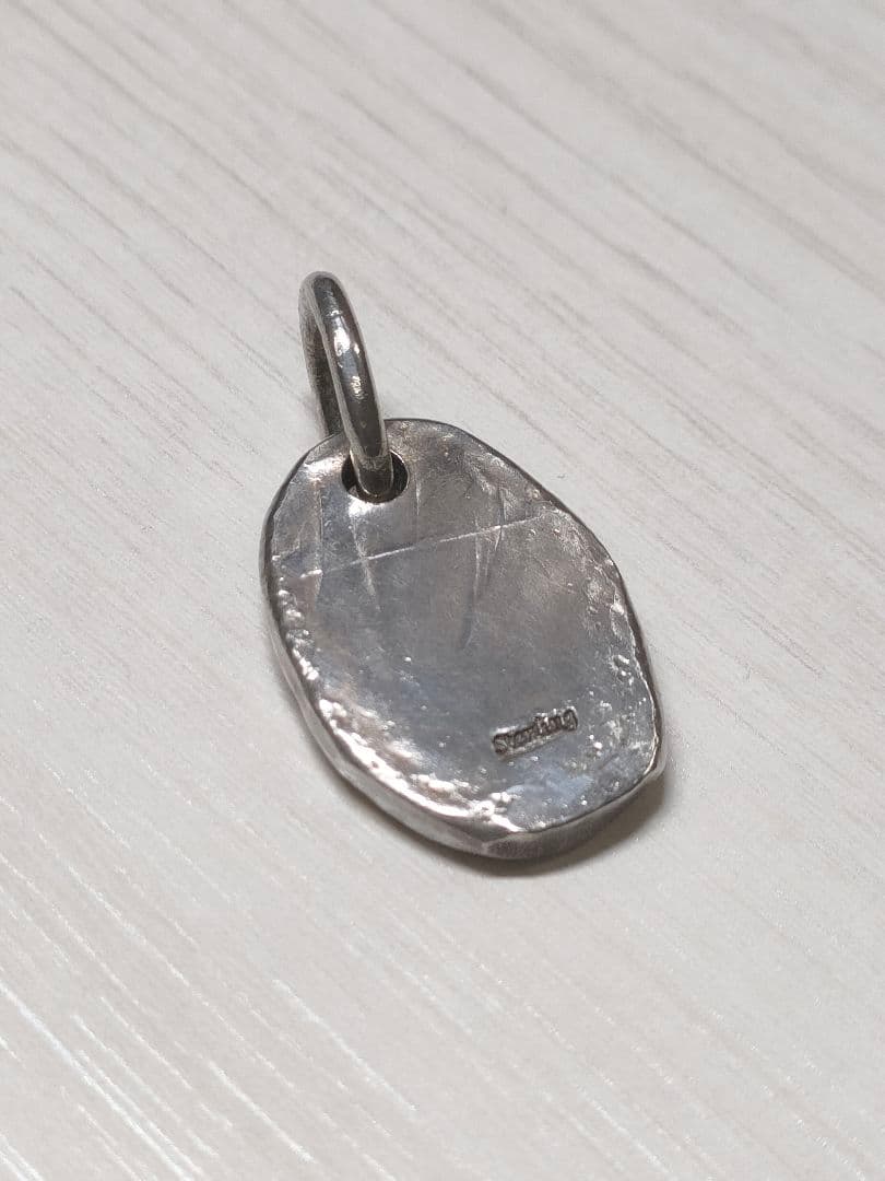 シルバー925製ナバホスタンプオーバルペンダント　22✕19㌢　16.3㌘