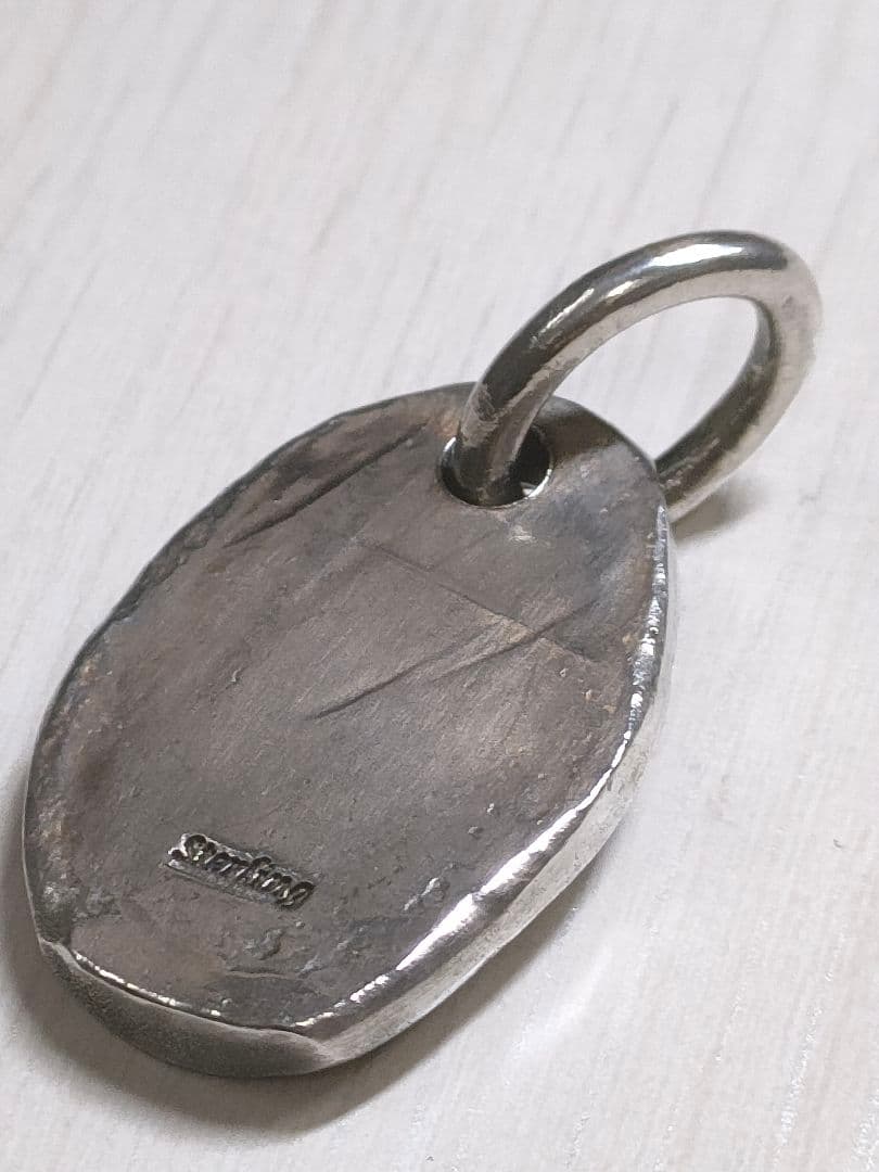 シルバー925製ナバホスタンプオーバルペンダント　22✕19㌢　16.3㌘