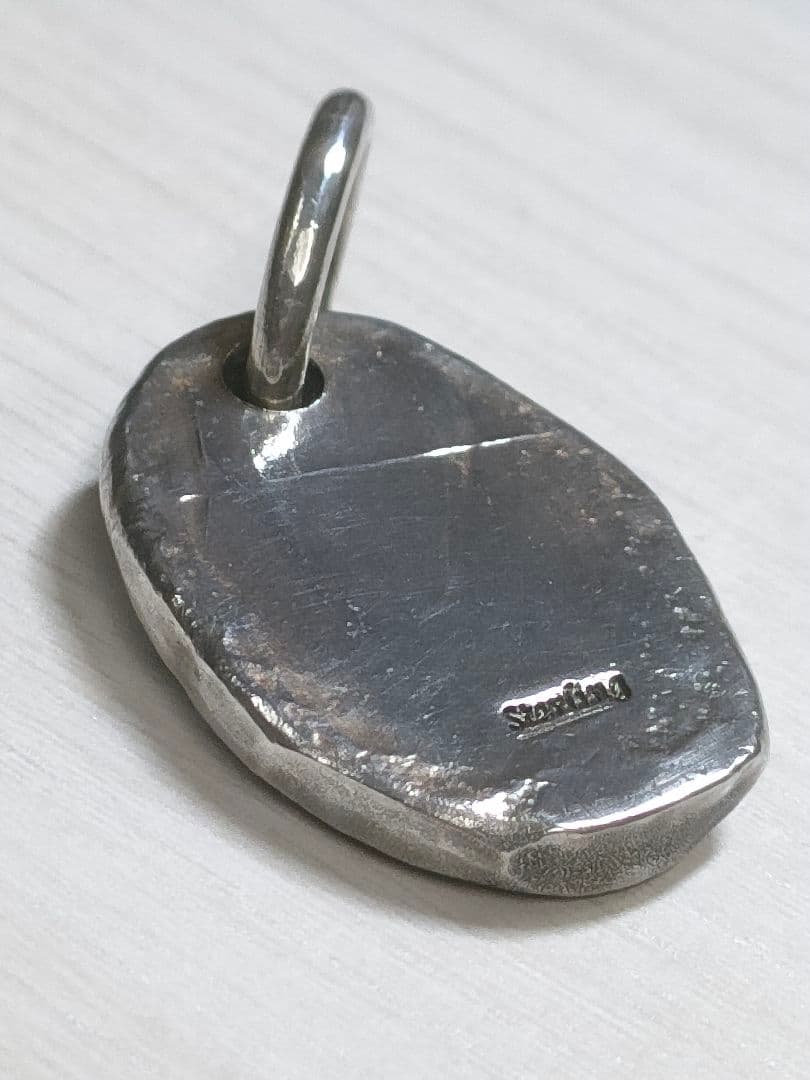 シルバー925製ナバホスタンプオーバルペンダント　22✕19㌢　16.3㌘