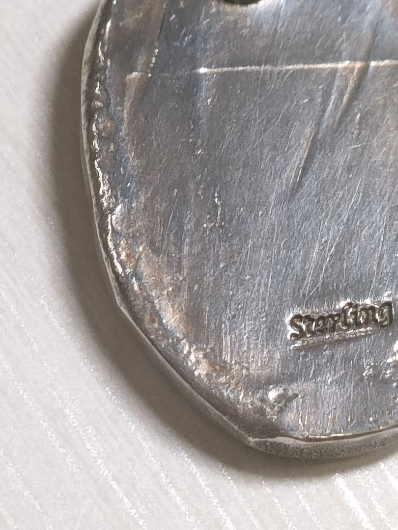 シルバー925製ナバホスタンプオーバルペンダント　22✕19㌢　16.3㌘